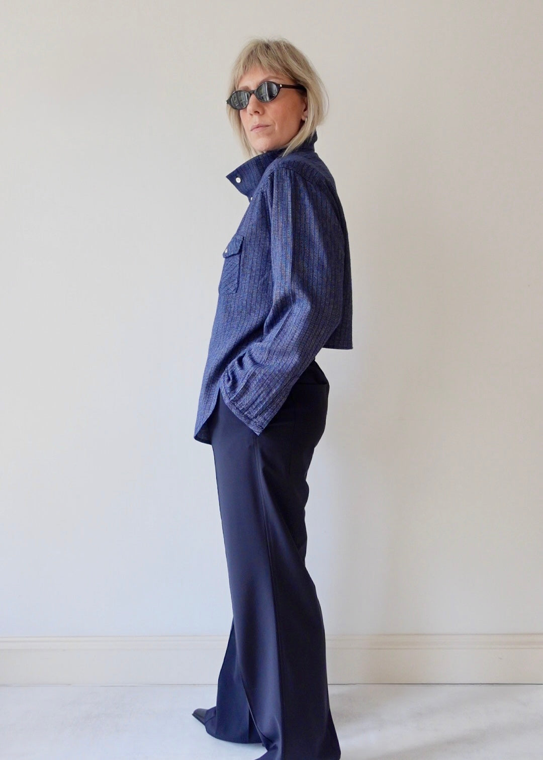 The Frame - Navy Pinstripe