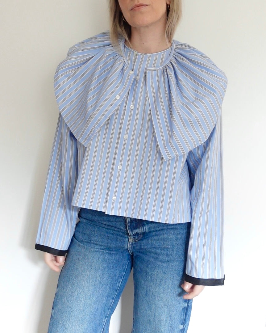 The Occasion Shirt - Blue and Black Stripe