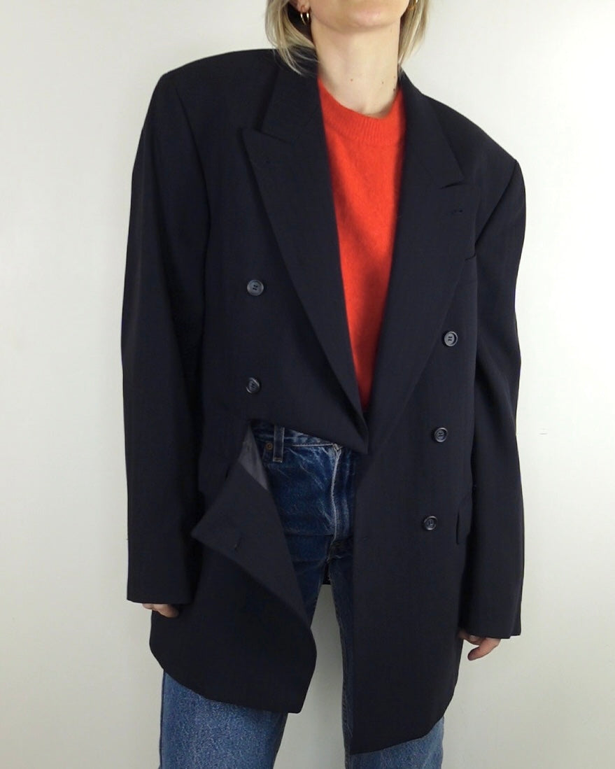 The Modern Blazer - Navy Shadow Stripe