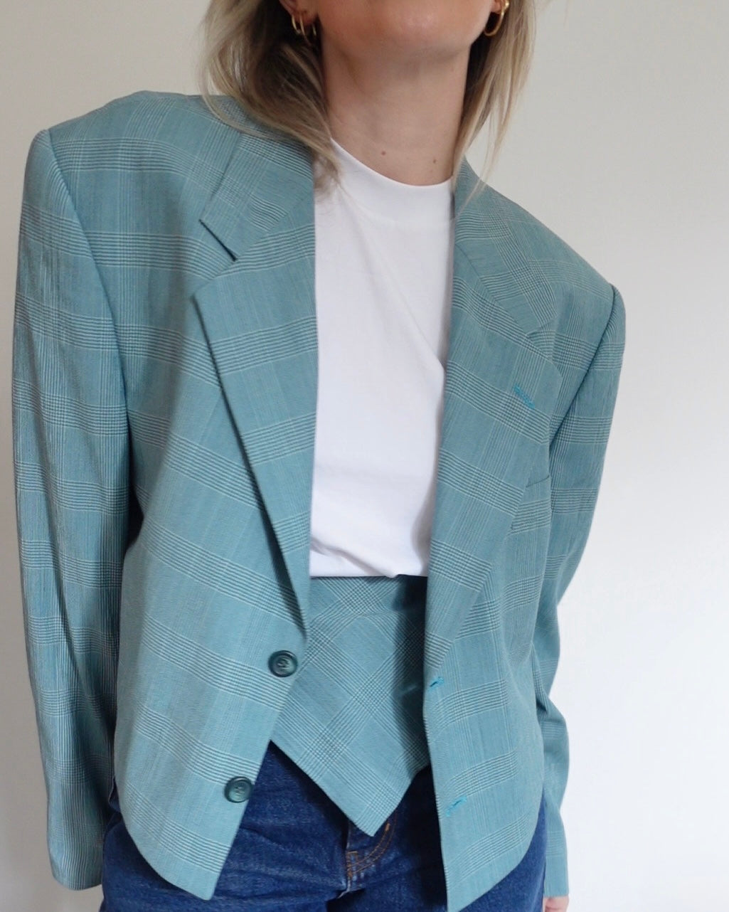 The Jane Jacket - Jade Check