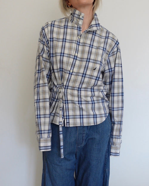 The Funnel Shirt - Blue and Yellow Check