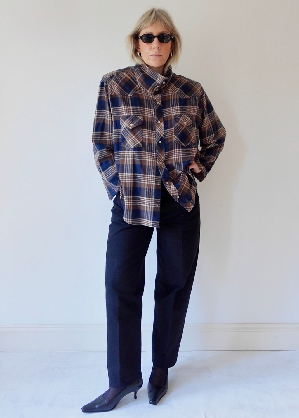 The Frame - Brown and Navy Check