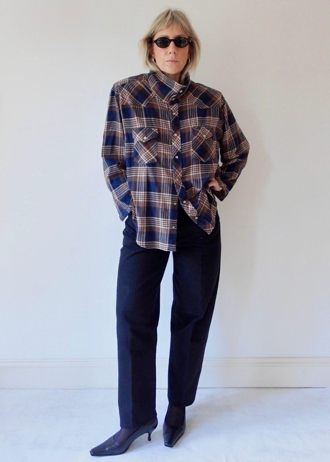 The Frame - Brown and Navy Check