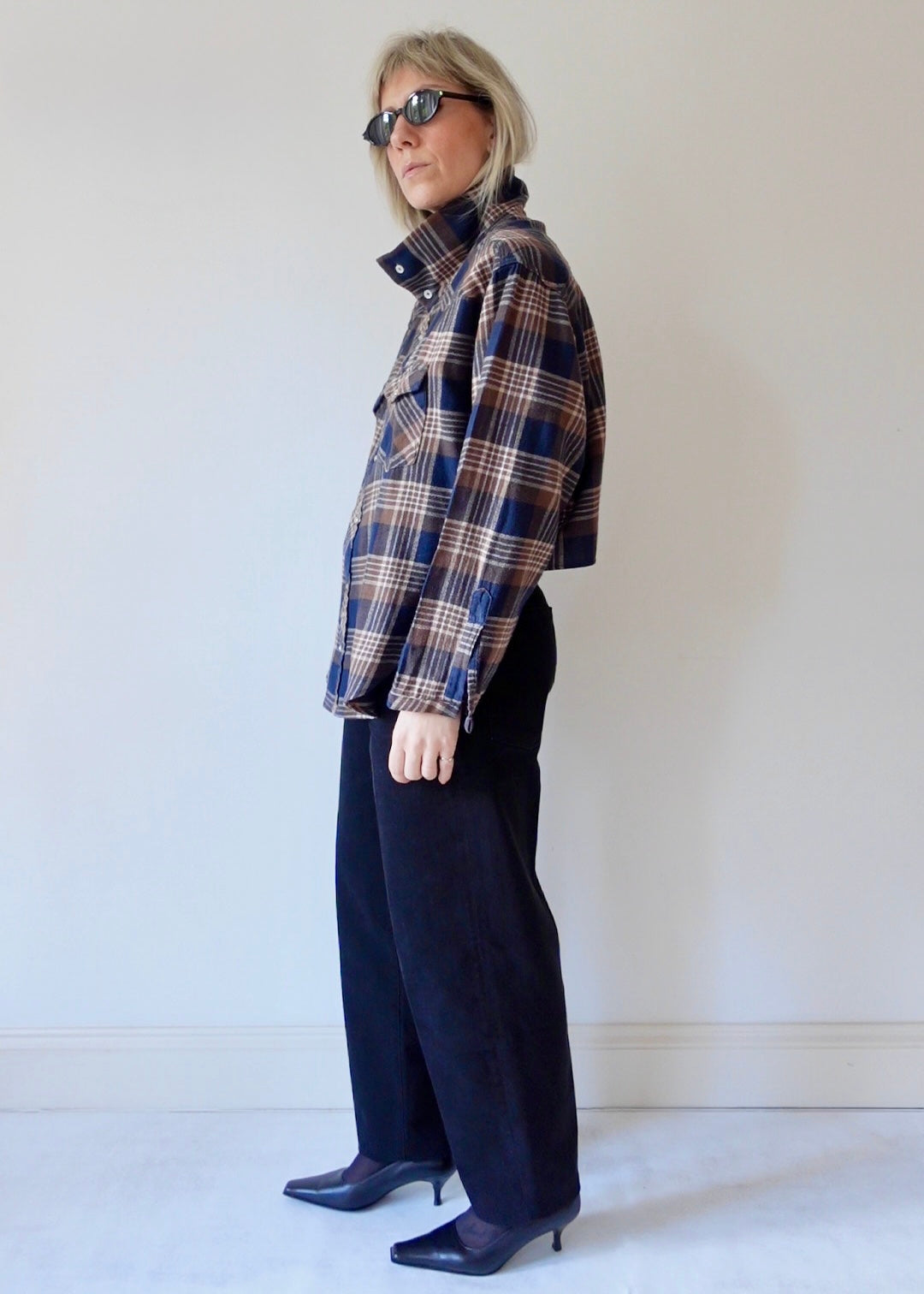 The Frame - Brown and Navy Check
