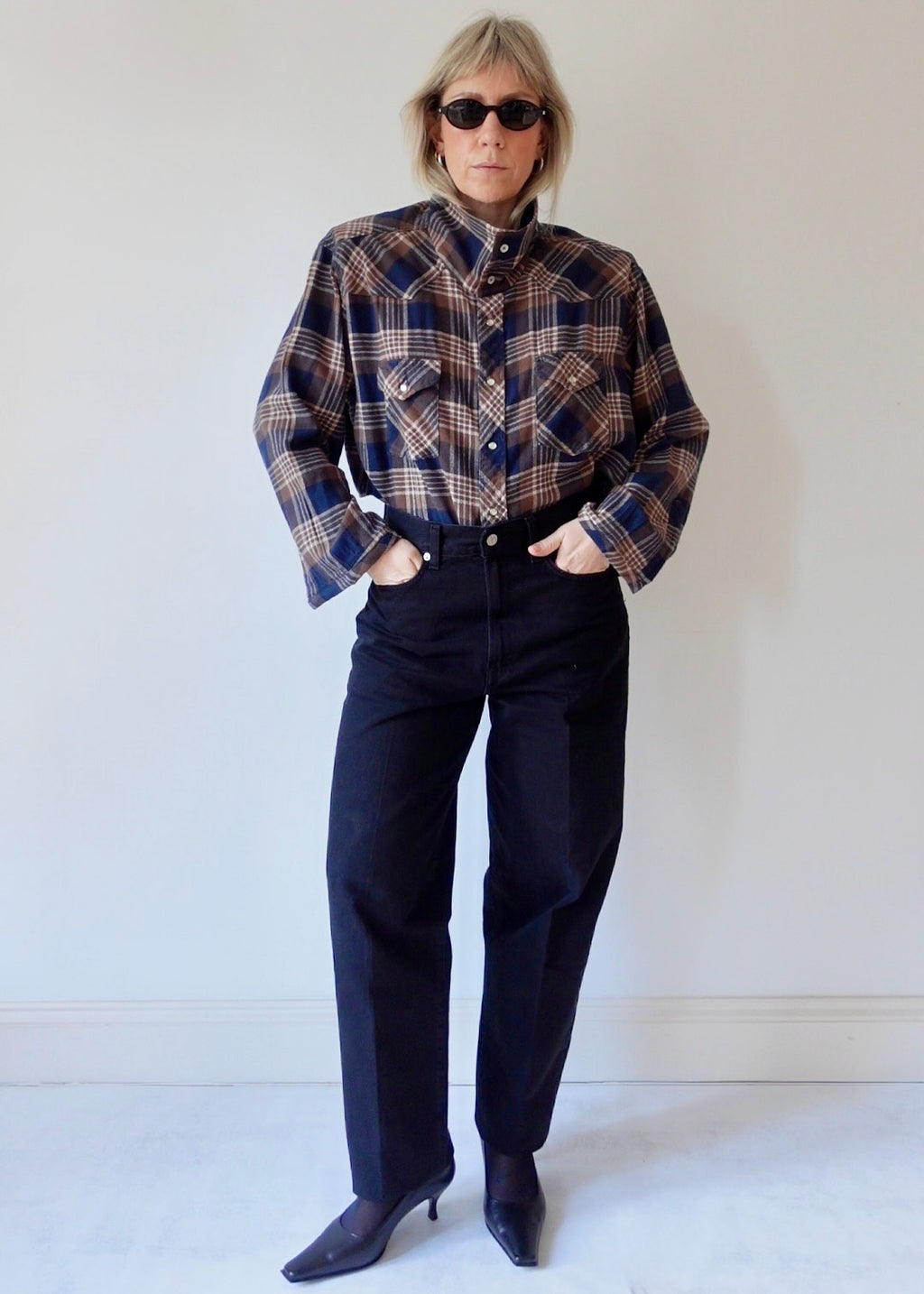 The Frame - Brown and Navy Check