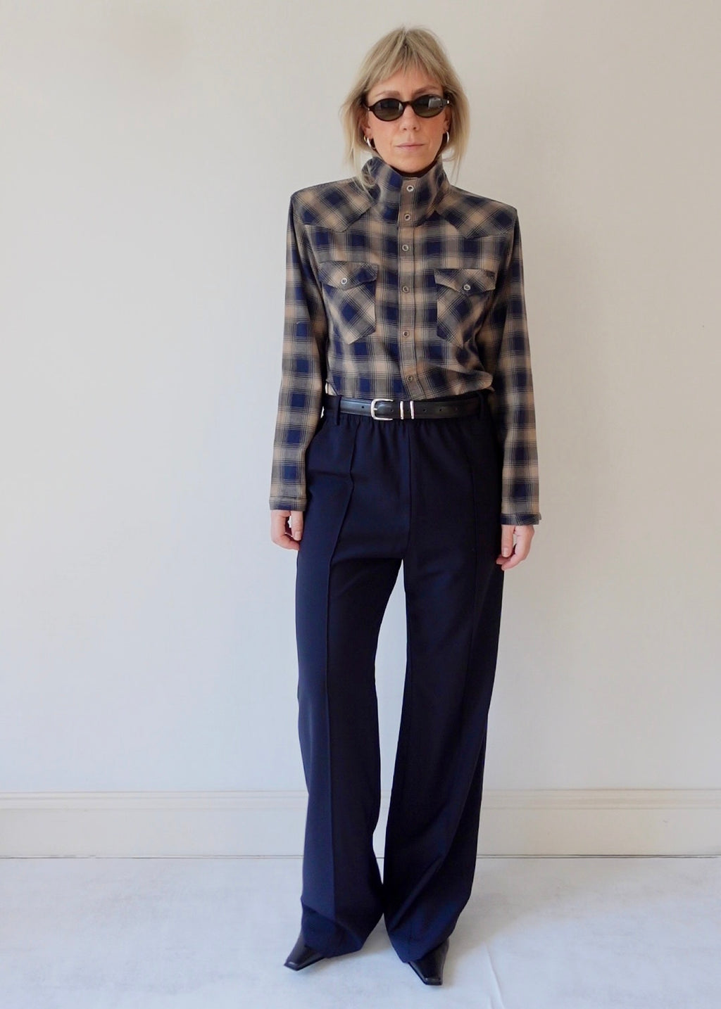 The Frame - Navy Check