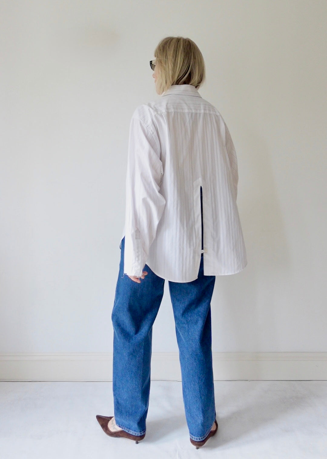 The Form - White Dobby Stripe
