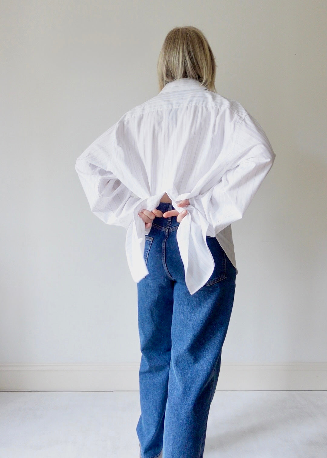 The Form - White Dobby Stripe