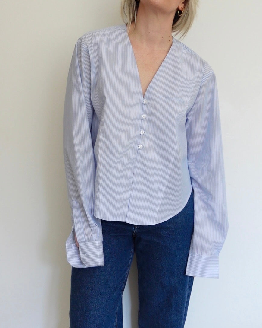 The V Shirt - Blue Stripe