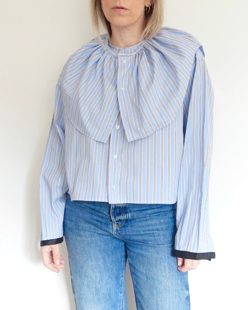 The Occasion Shirt - Blue and Black Stripe