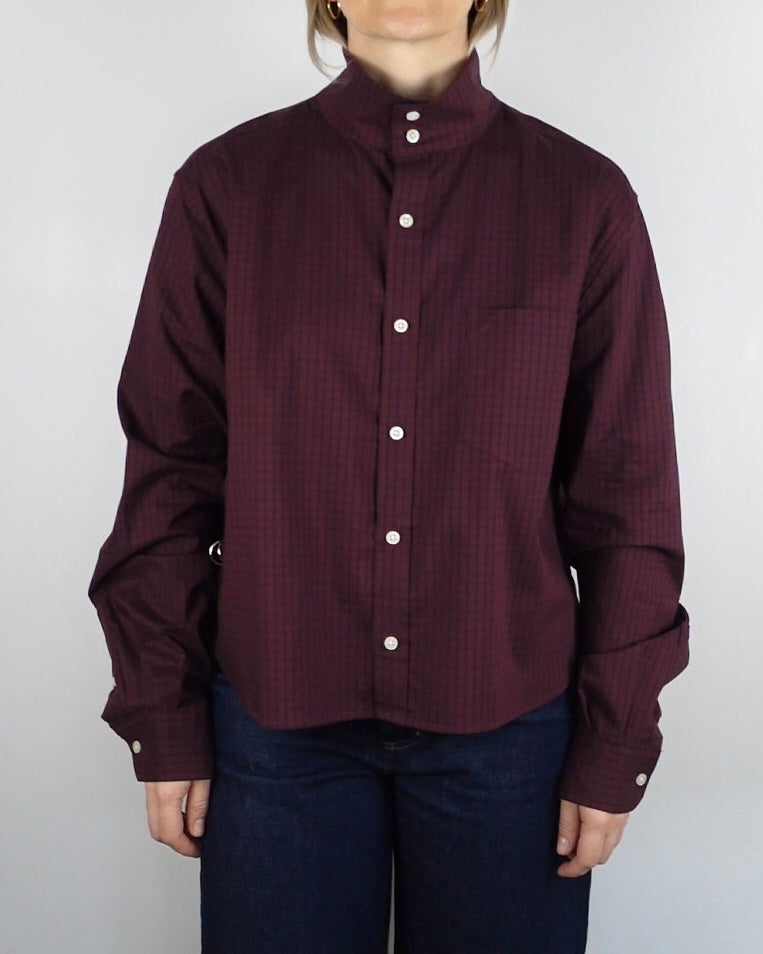 The Work Shirt - Burgundy Check