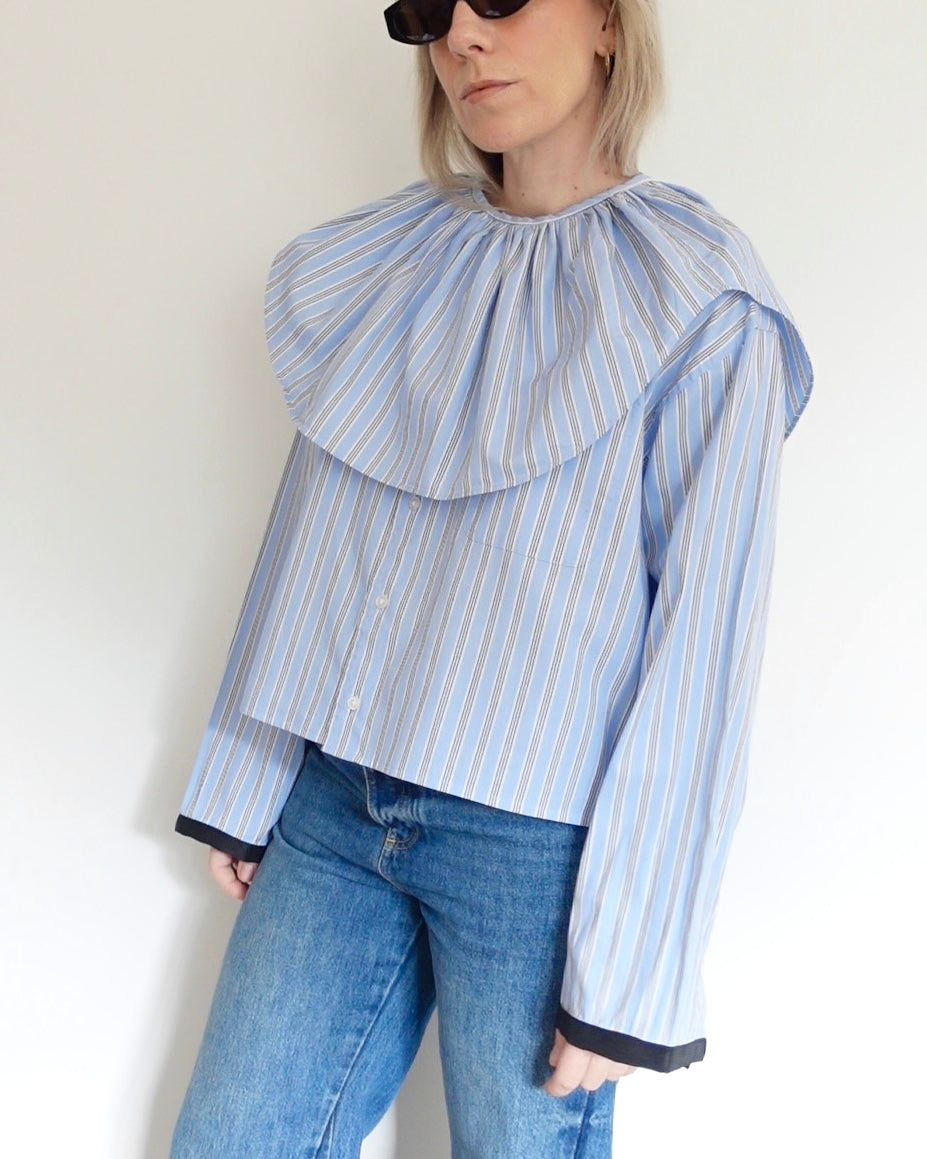 The Occasion Shirt - Blue and Black Stripe