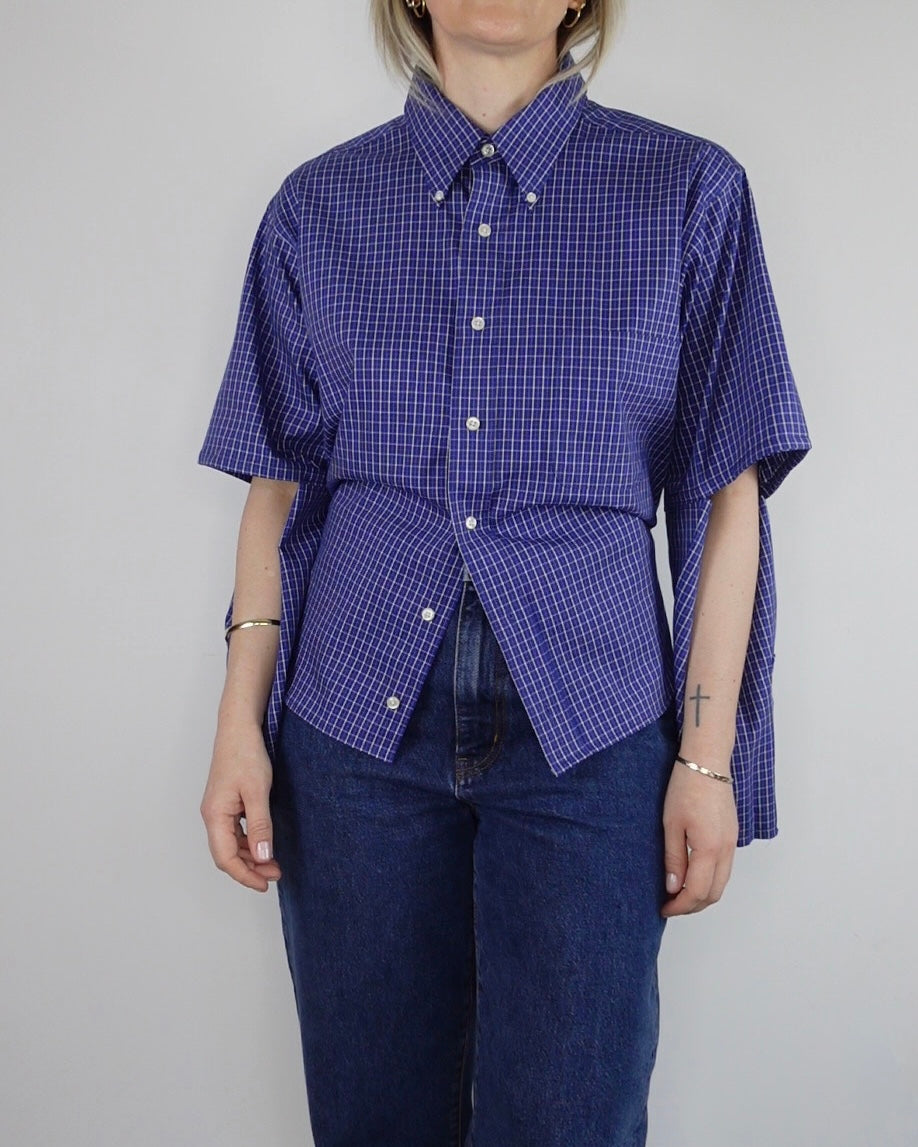 The Vacation Shirt - Cobalt Check