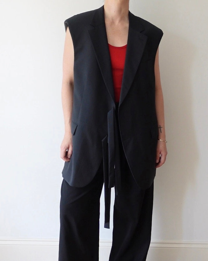 The Modify Blazer - Dark Grey Pinstripe