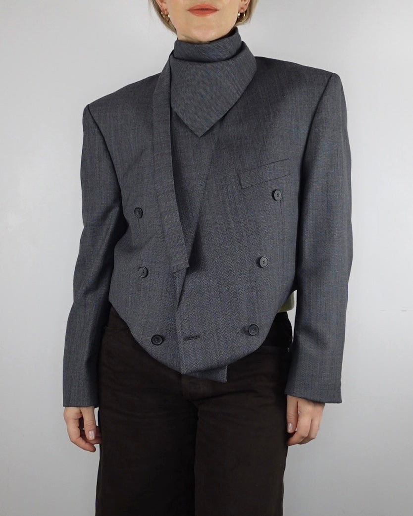 The Jane Jacket - Grey Herringbone