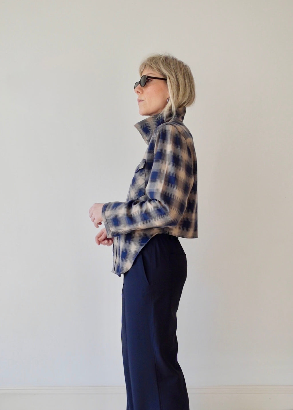 The Frame - Navy Check