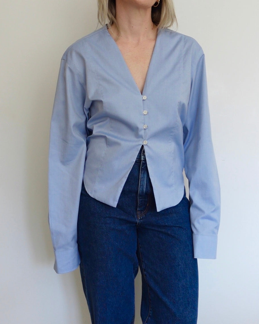 The V Shirt - Pale Blue