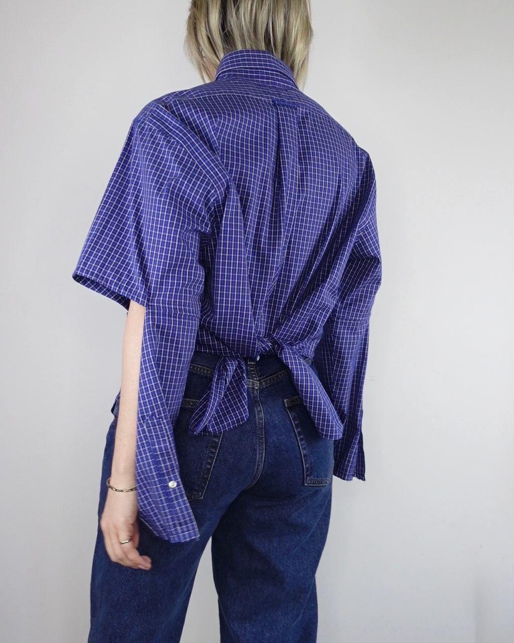 The Vacation Shirt - Cobalt Check