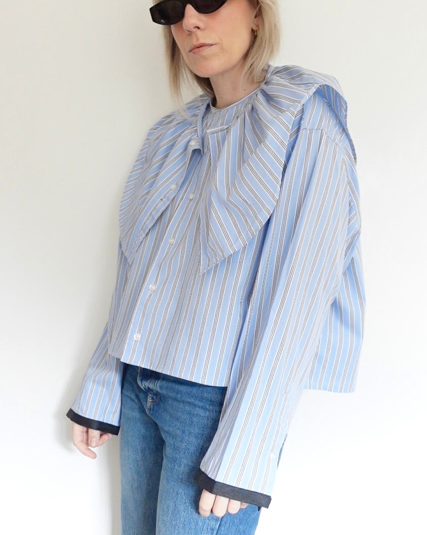 The Occasion Shirt - Blue and Black Stripe