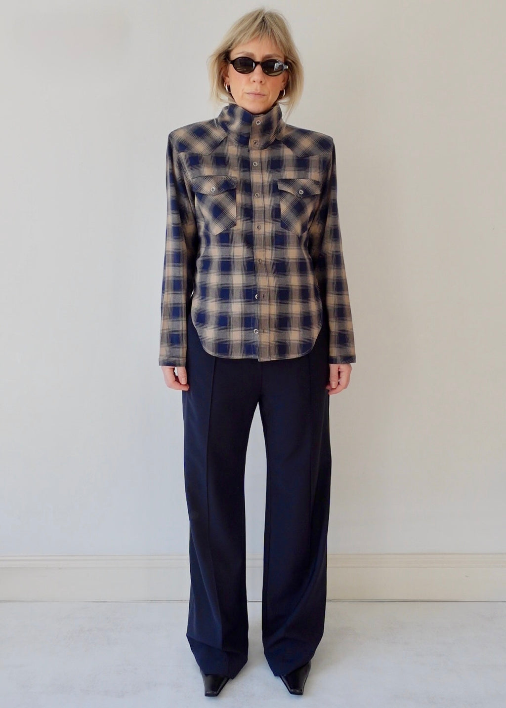 The Frame - Navy Check