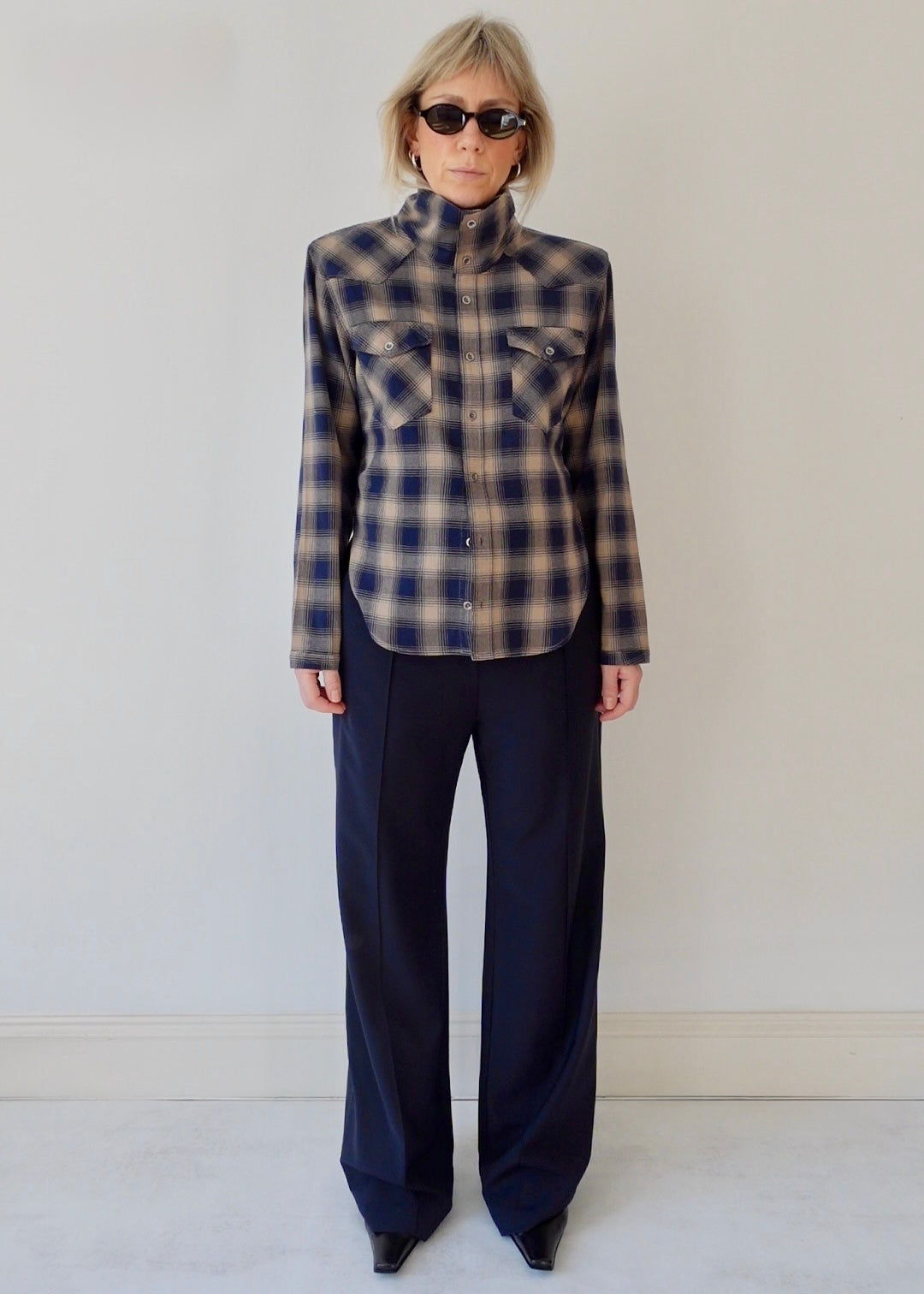 The Frame - Navy Check