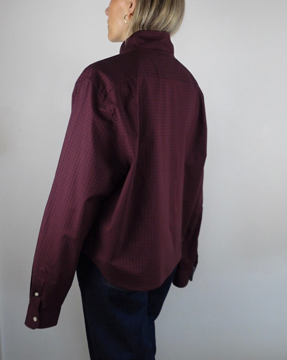The Work Shirt - Burgundy Check