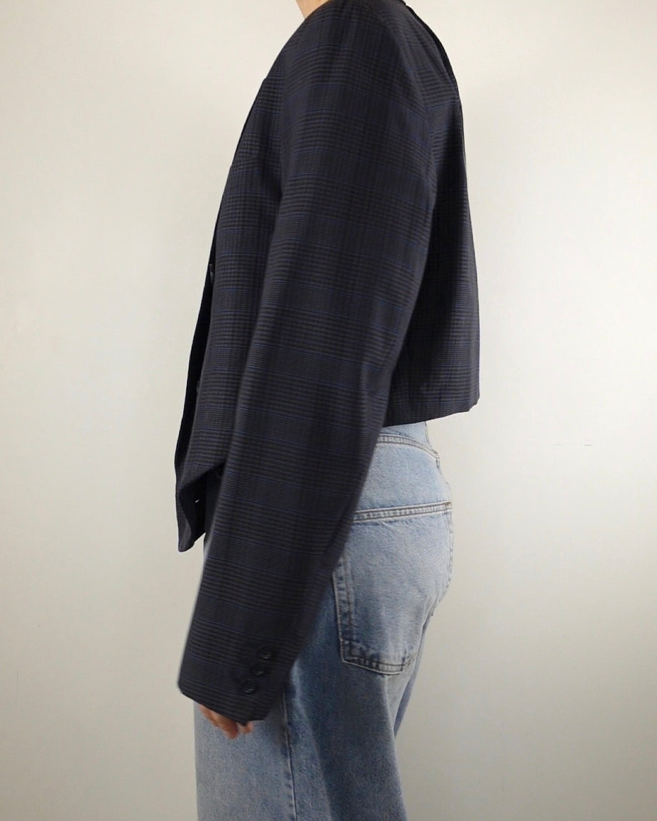 The Jane Jacket - Navy Check