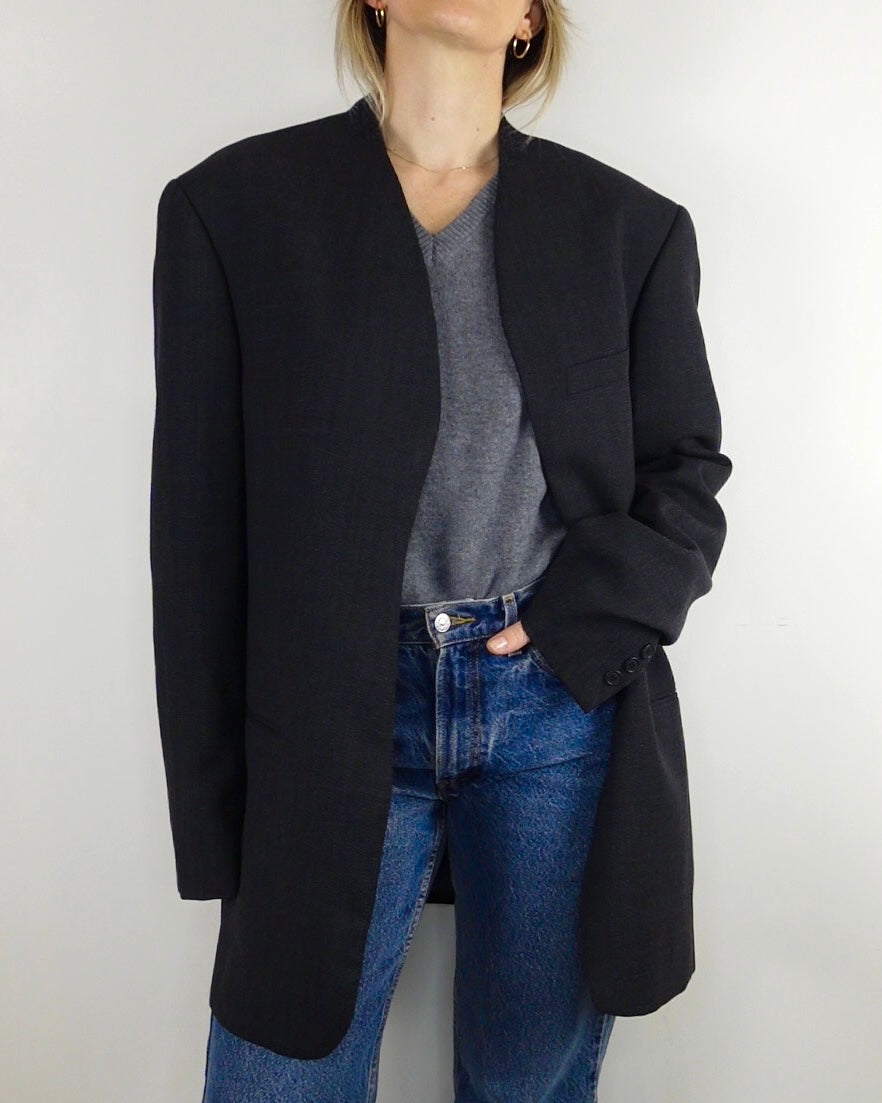 The Minimal Blazer - Charcoal