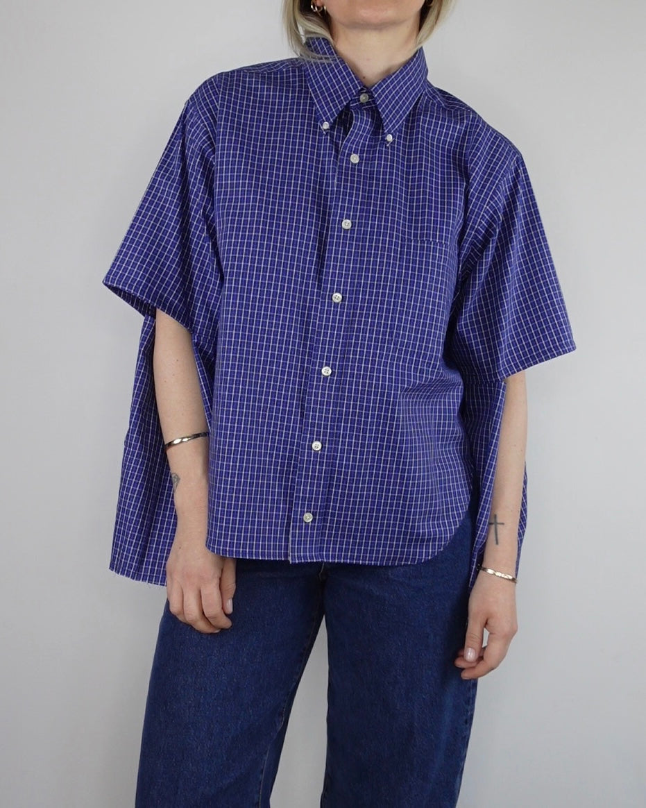 The Vacation Shirt - Cobalt Check