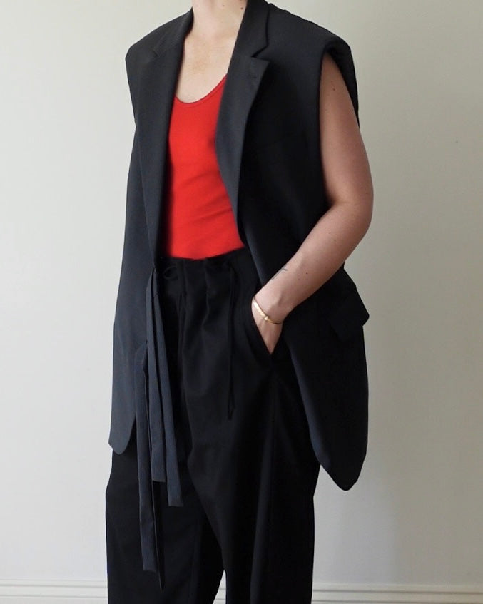 The Modify Blazer - Dark Grey Pinstripe