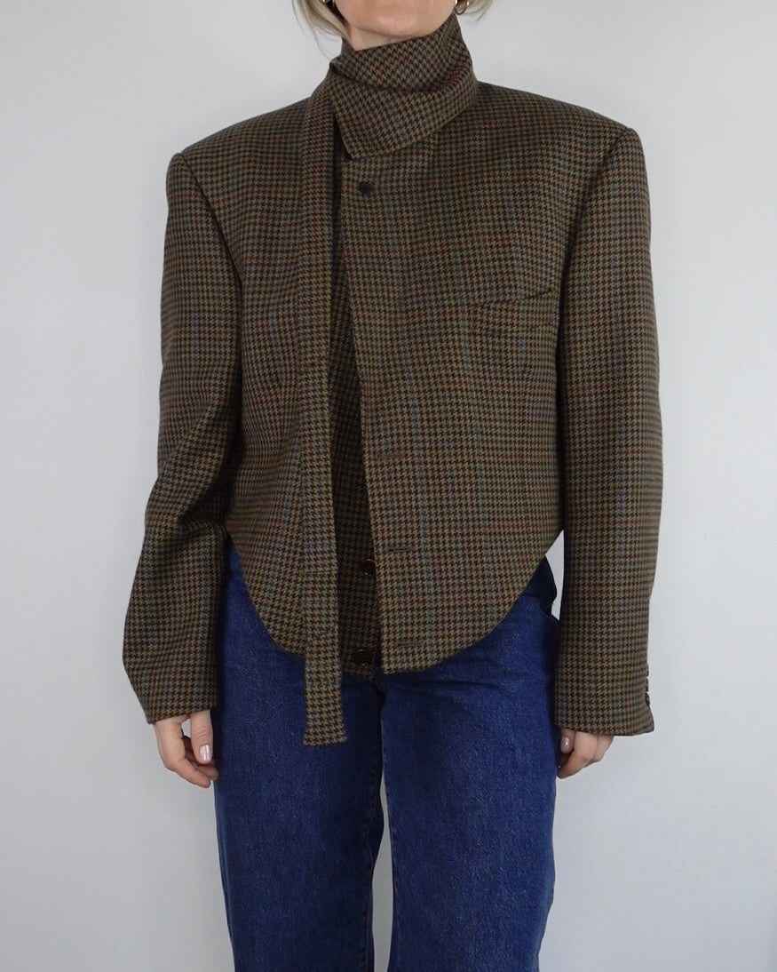 The Jane Jacket - Brown Hounsdtooth