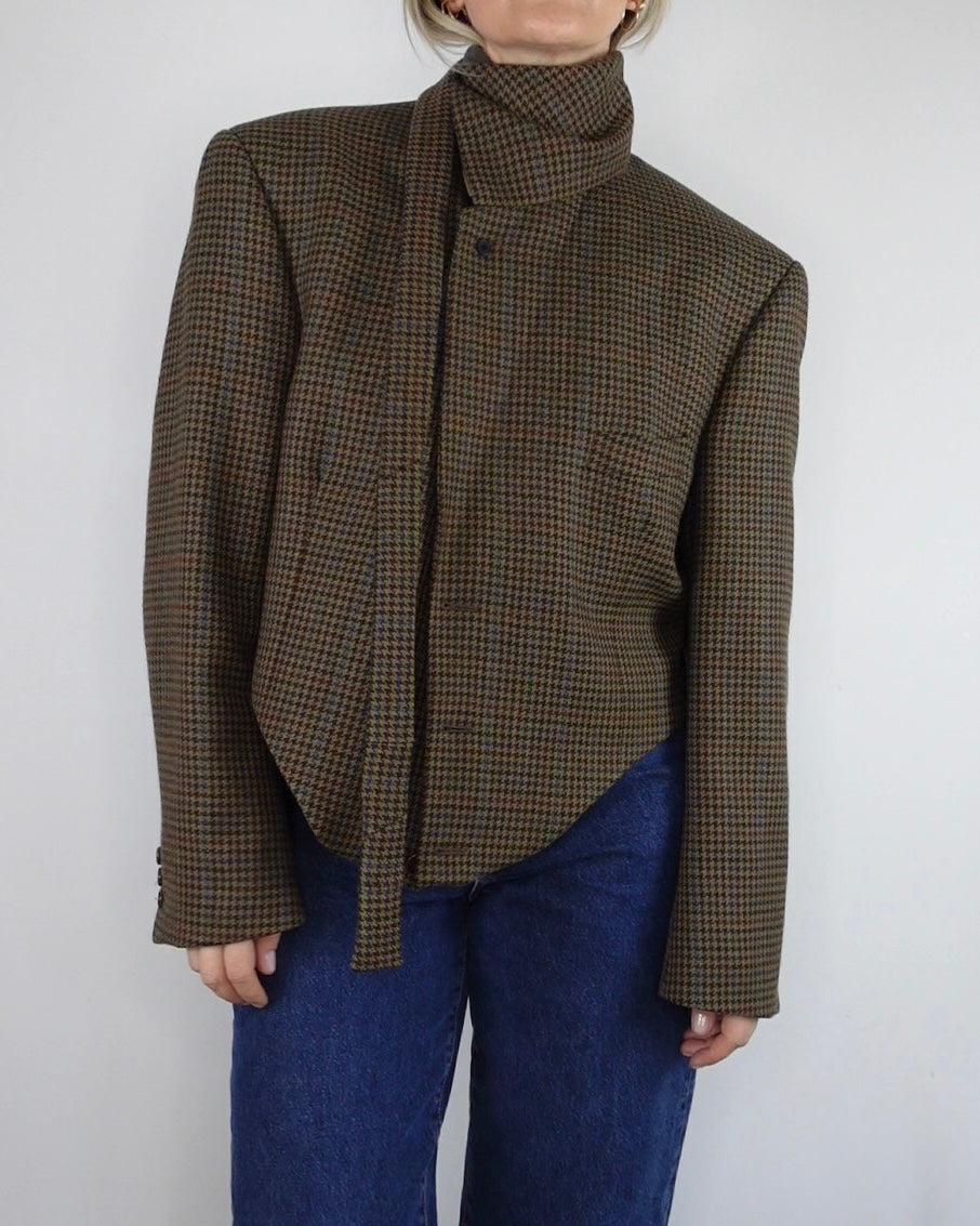 The Jane Jacket - Brown Hounsdtooth