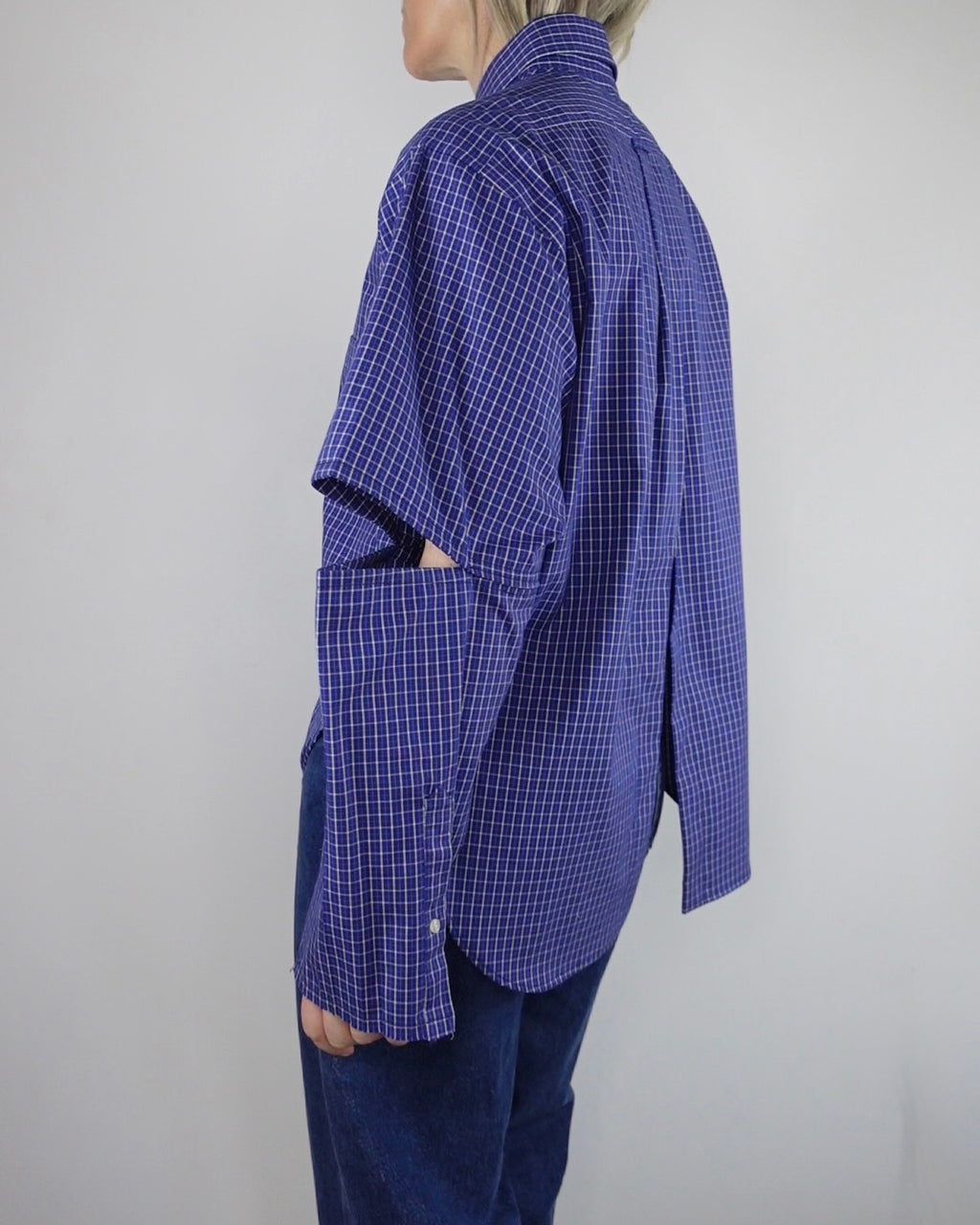 The Vacation Shirt - Cobalt Check