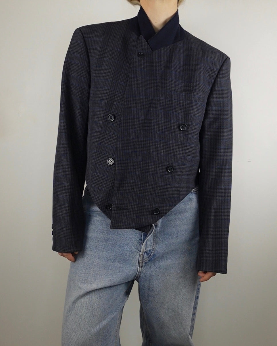 The Jane Jacket - Navy Check
