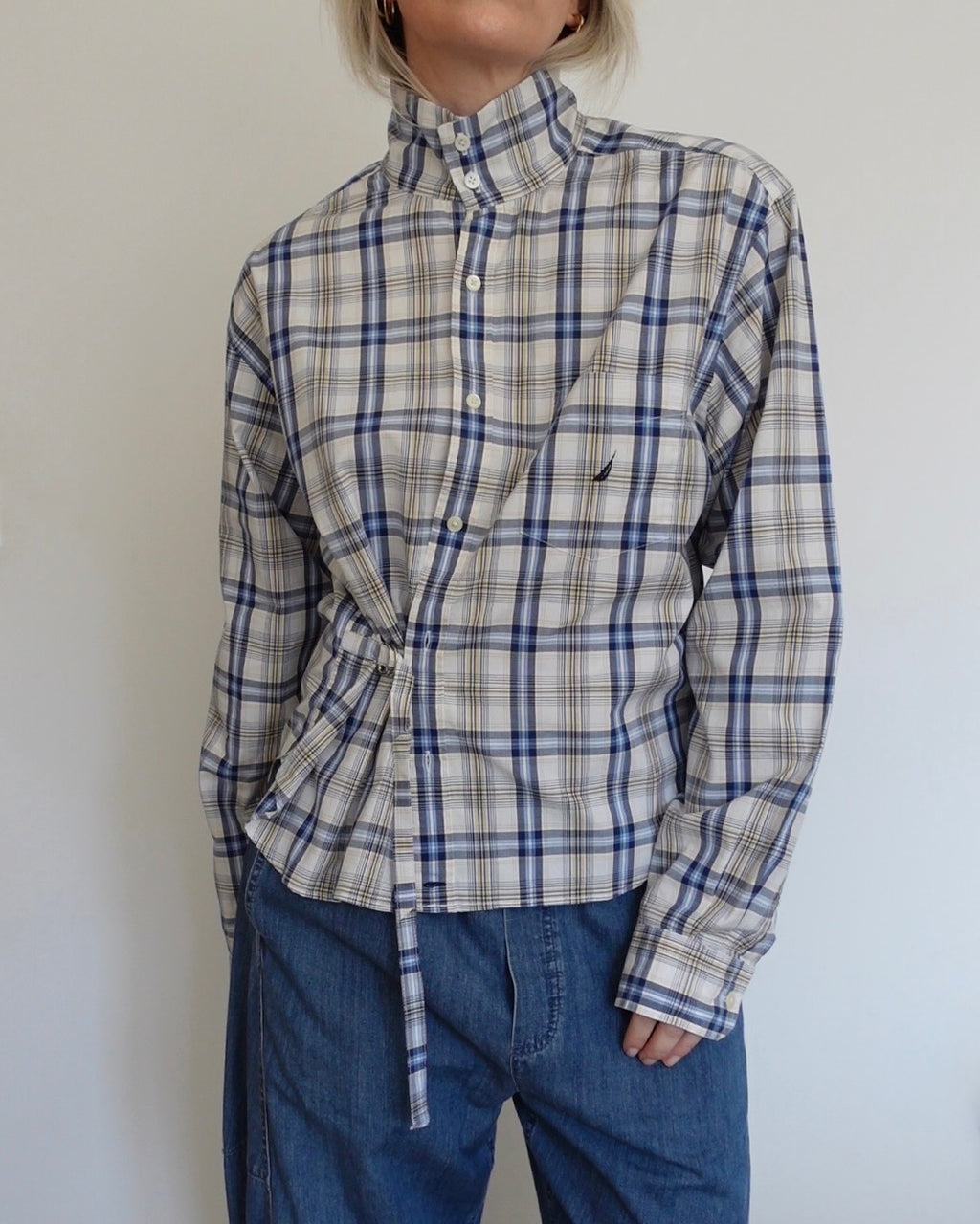 The Funnel Shirt - Blue and Yellow Check