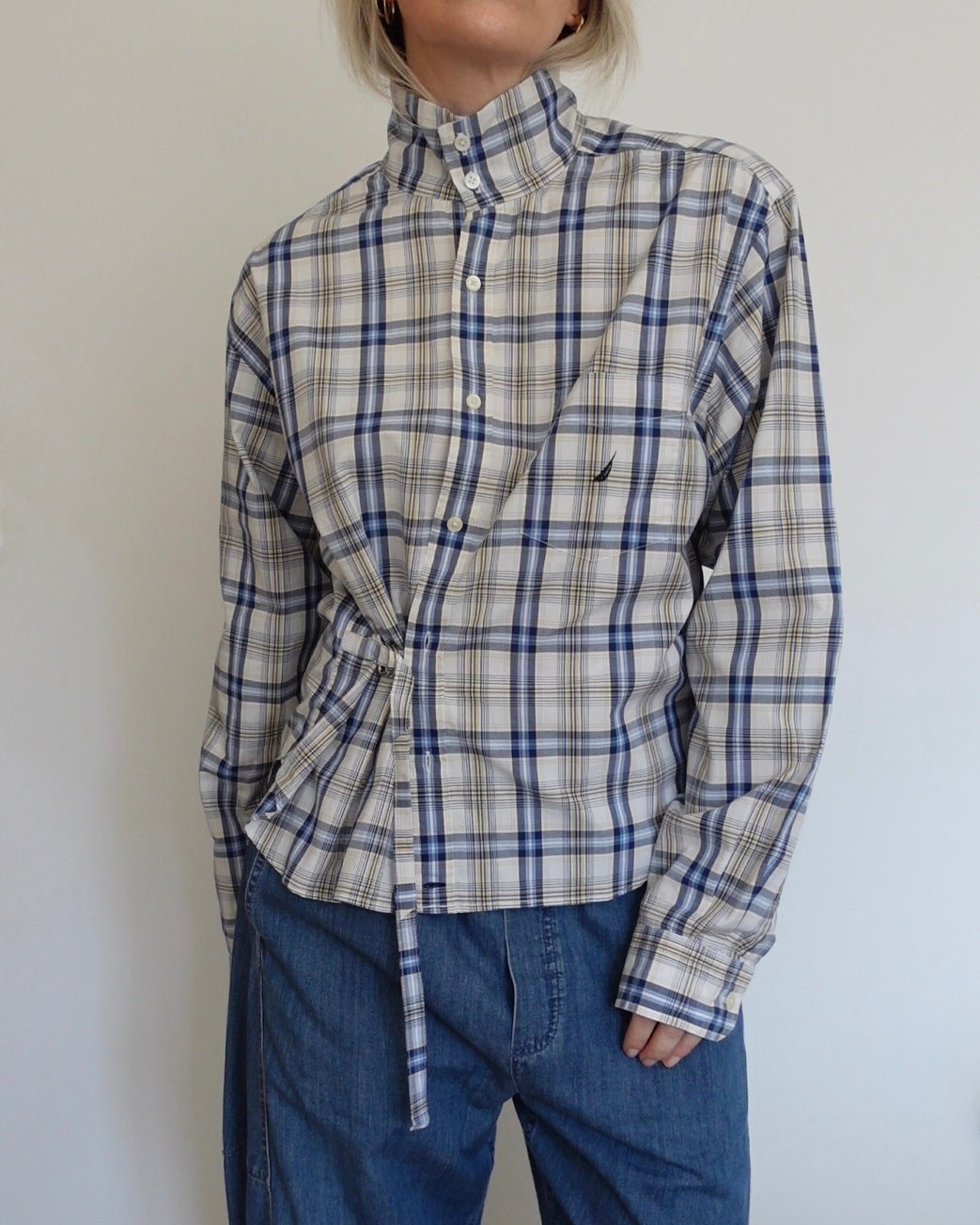 The Funnel Shirt - Blue and Yellow Check