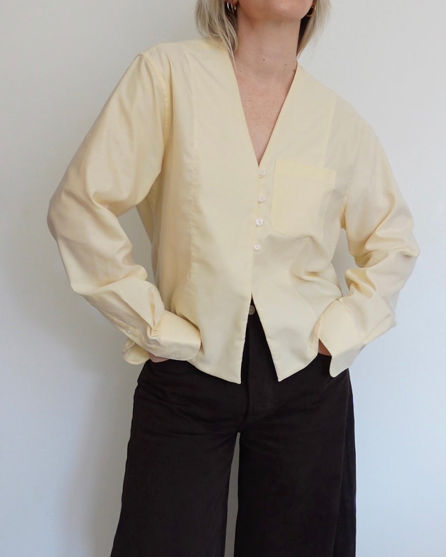 The V Shirt - Pale Yellow