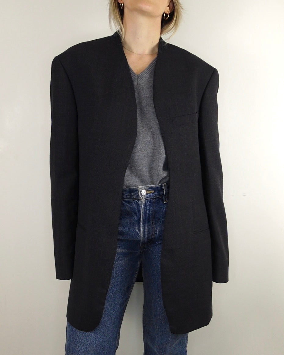 The Minimal Blazer - Charcoal