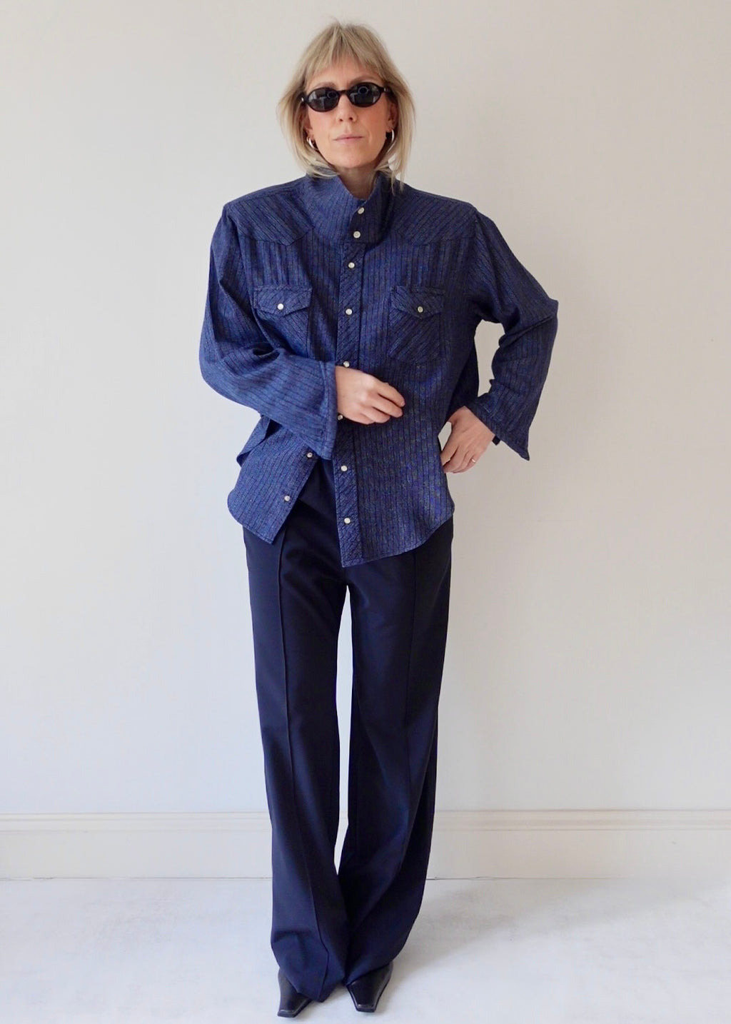 The Frame - Navy Pinstripe