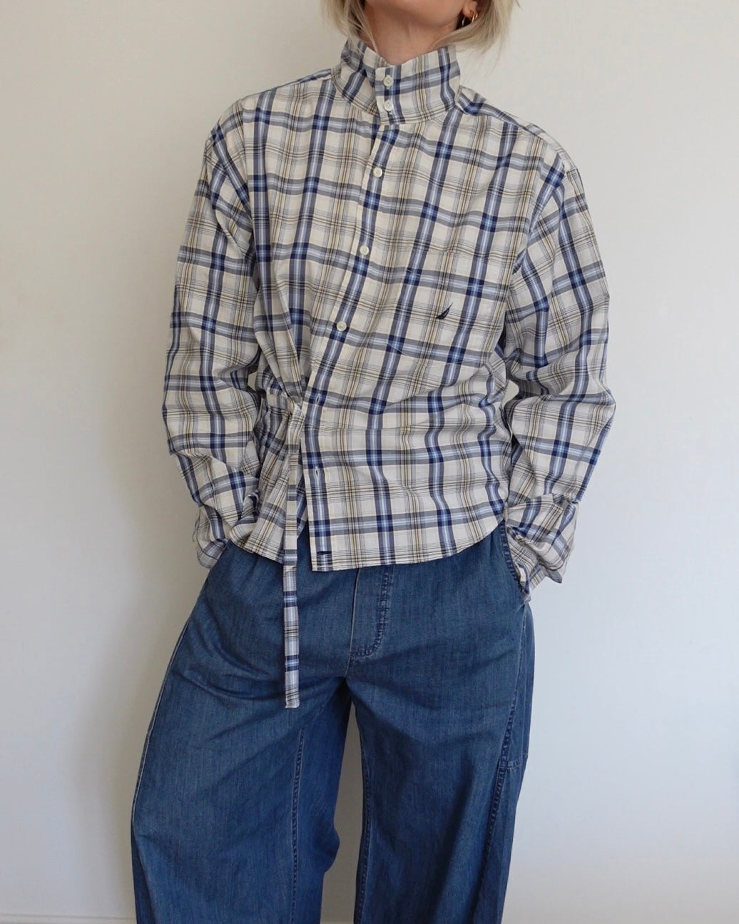 The Funnel Shirt - Blue and Yellow Check