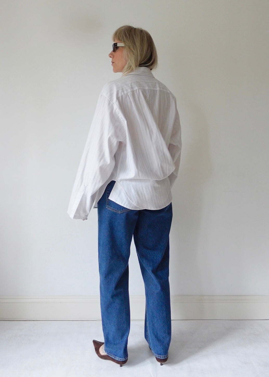 The Form - White Dobby Stripe