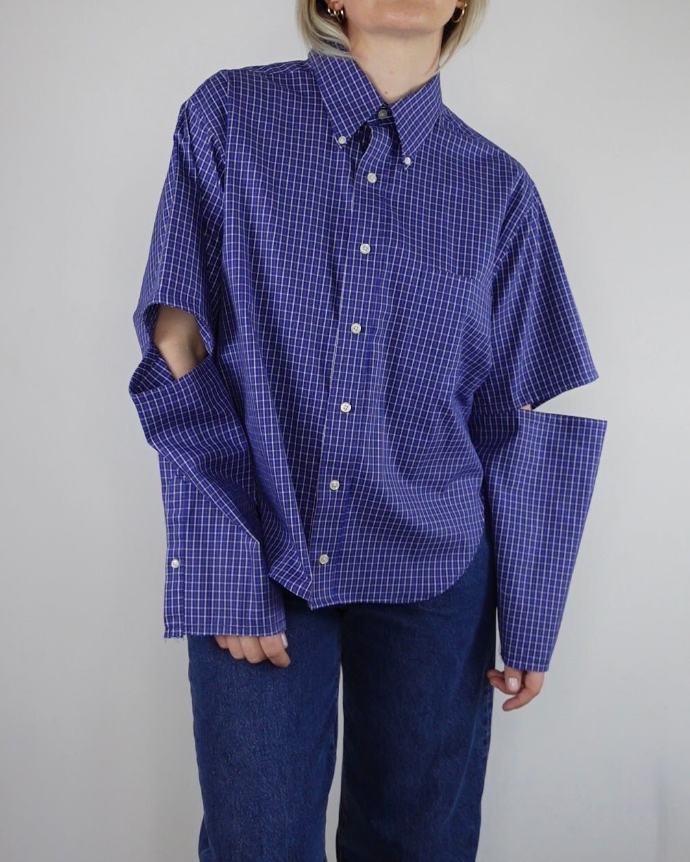 The Vacation Shirt - Cobalt Check