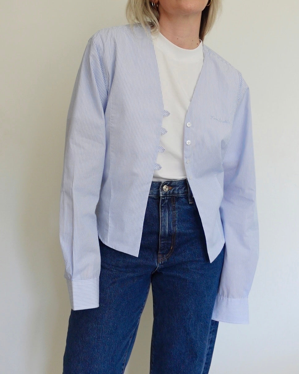 The V Shirt - Blue Stripe