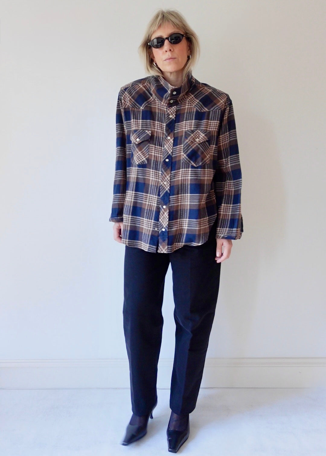 The Frame - Brown and Navy Check