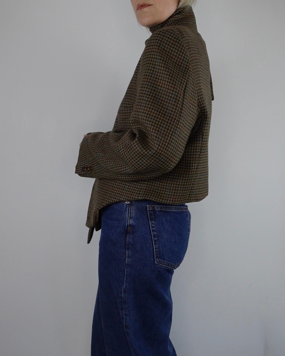 The Jane Jacket - Brown Hounsdtooth