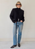 The Jane Jacket - Black Pinstripe