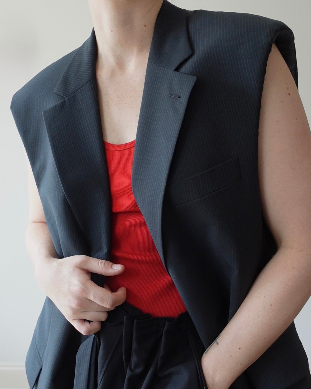 The Modify Blazer - Dark Grey Pinstripe