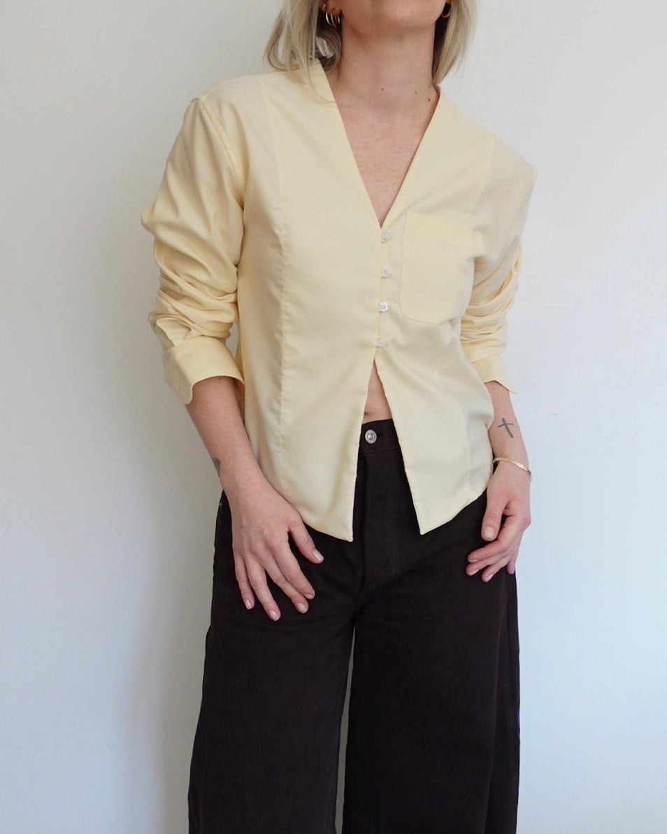 The V Shirt - Pale Yellow