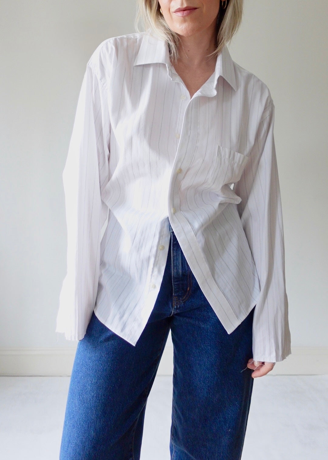 The Form - White Dobby Stripe