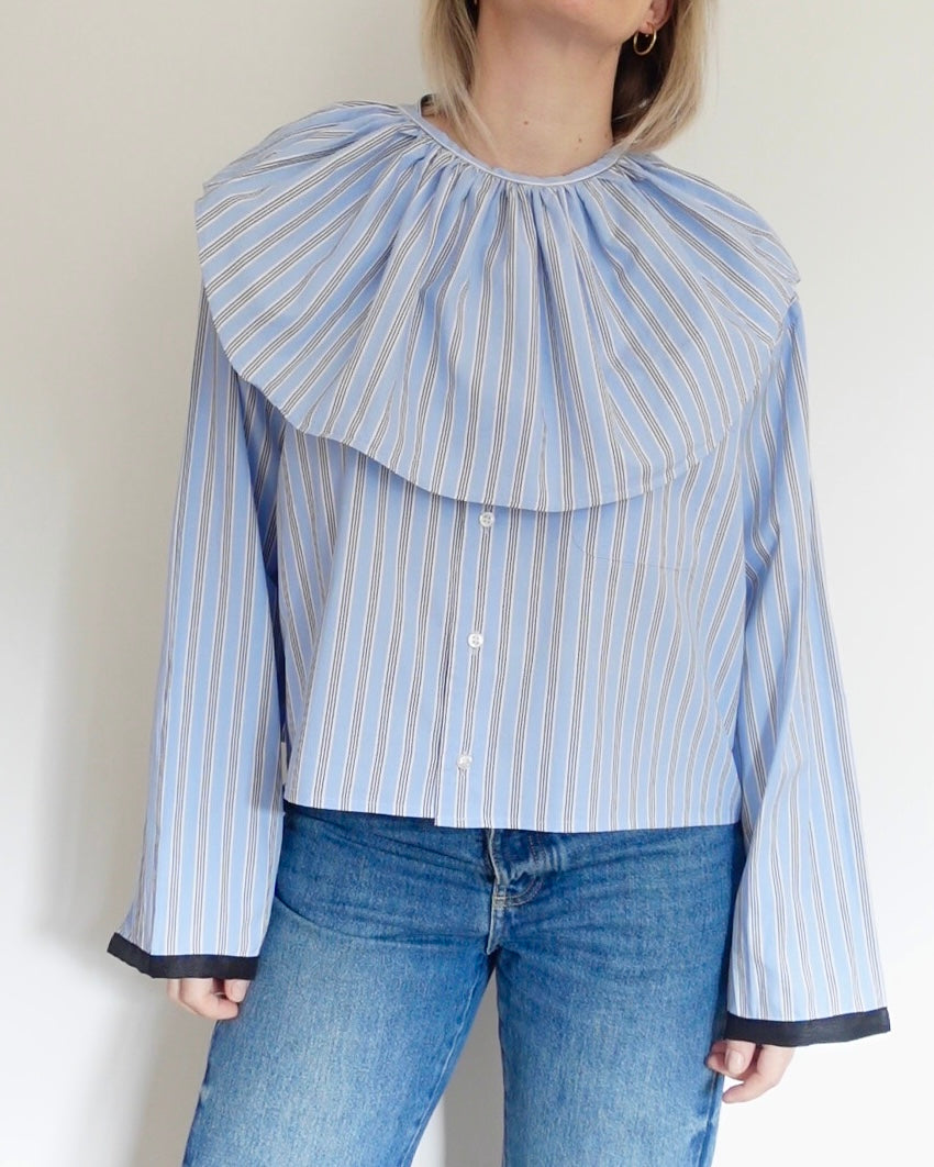 The Occasion Shirt - Blue and Black Stripe